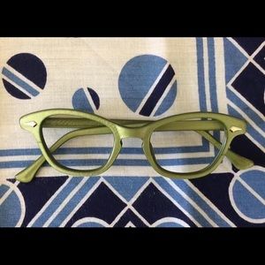 1950s deadstock Liberty green cateye frames!